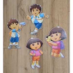 Dora The Explorer and Diego Partical Board Bedroom Wall Decor